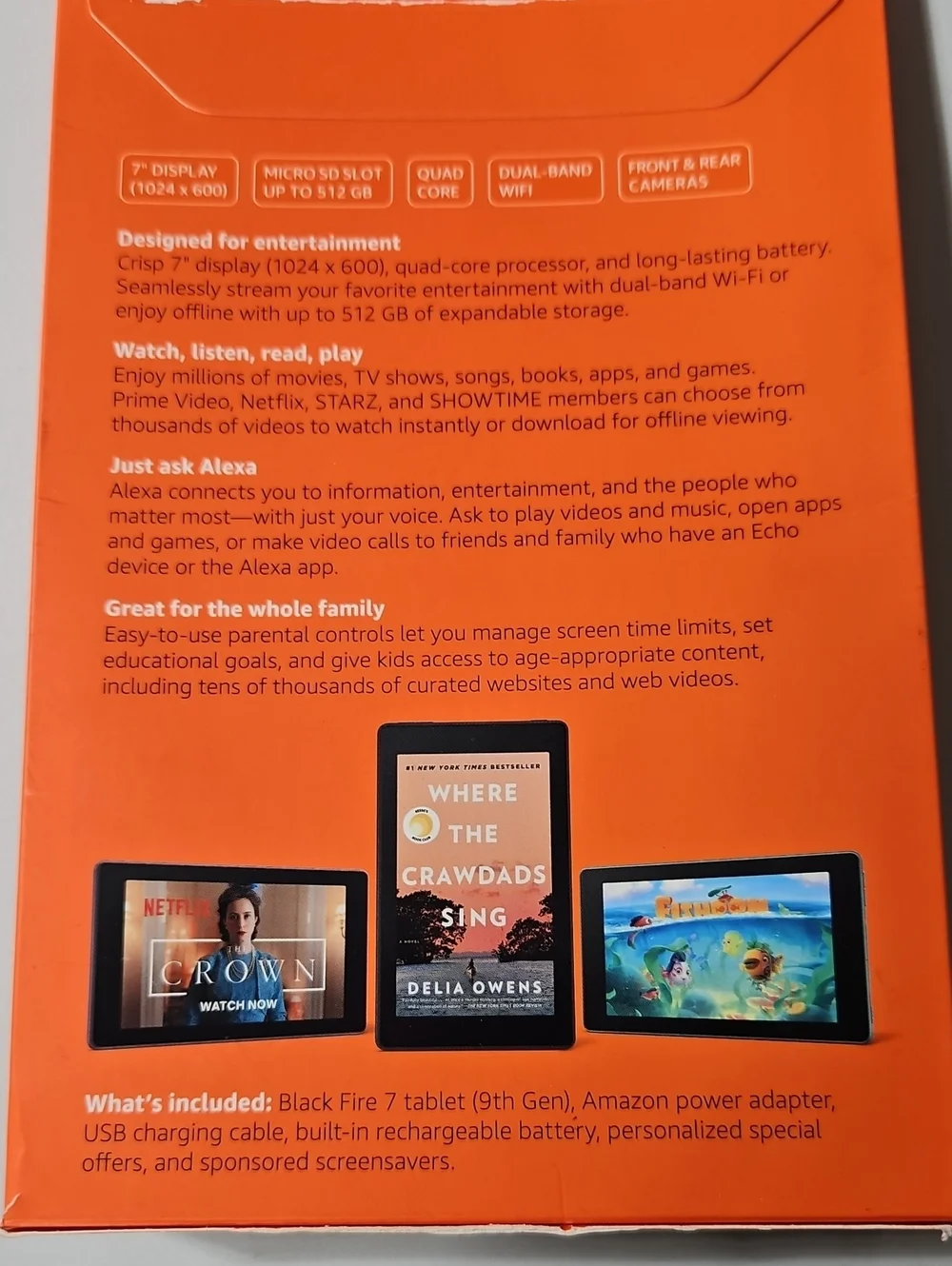 Amazon Fire 7 w/ Alexa 9th Gen (2019 release) tablet/reader opened, Used 3 Times